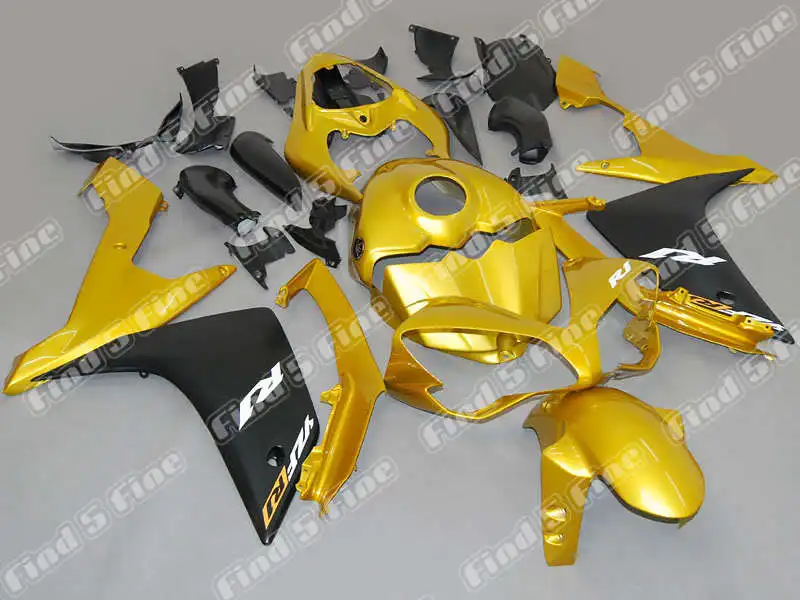 

Injection golden black fairings for YAMAHA YZFR1 YZF R1 2007-2008 07 08 YZF-R1 2007 2008 motorcycle fairing kit