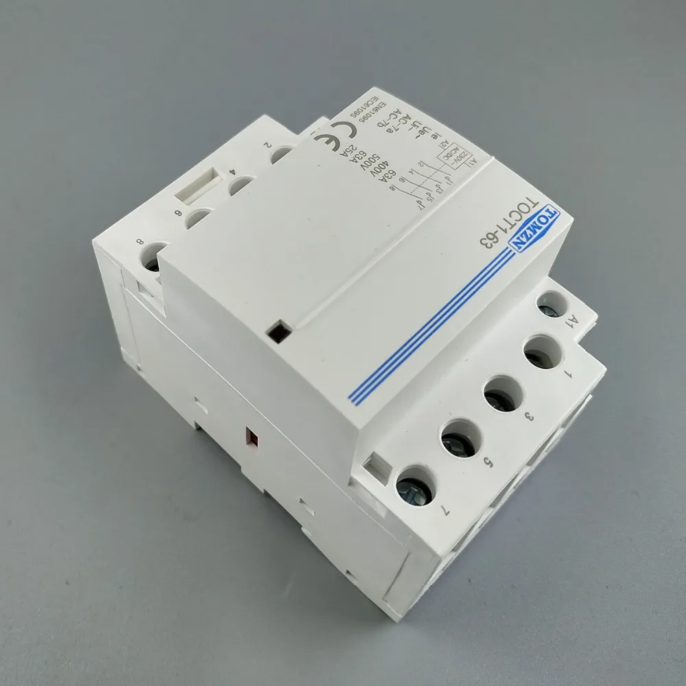 TOCT1 4P 63A 230V AC DC COIL 50/60HZ Din rail Household ac Modular contactor | Contactors