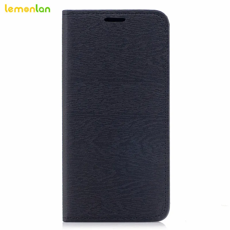 Lemonlan Модный чехол из кожи с текстурой древесины на магнитной застежке для samsung Galaxy J3 J5 J7 J310 J510 J710 J320 чехол сумка - Цвет: Черный