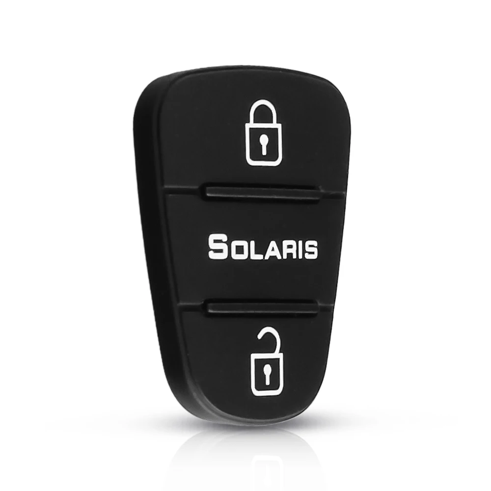 Запасная Кнопка Dandkey резиновая накладка для hyundai Picanto Solaris Accent Tucson l10 l20 l30 Kia K2 Rio флип-пульт дистанционного ключа автомобиля оболочка