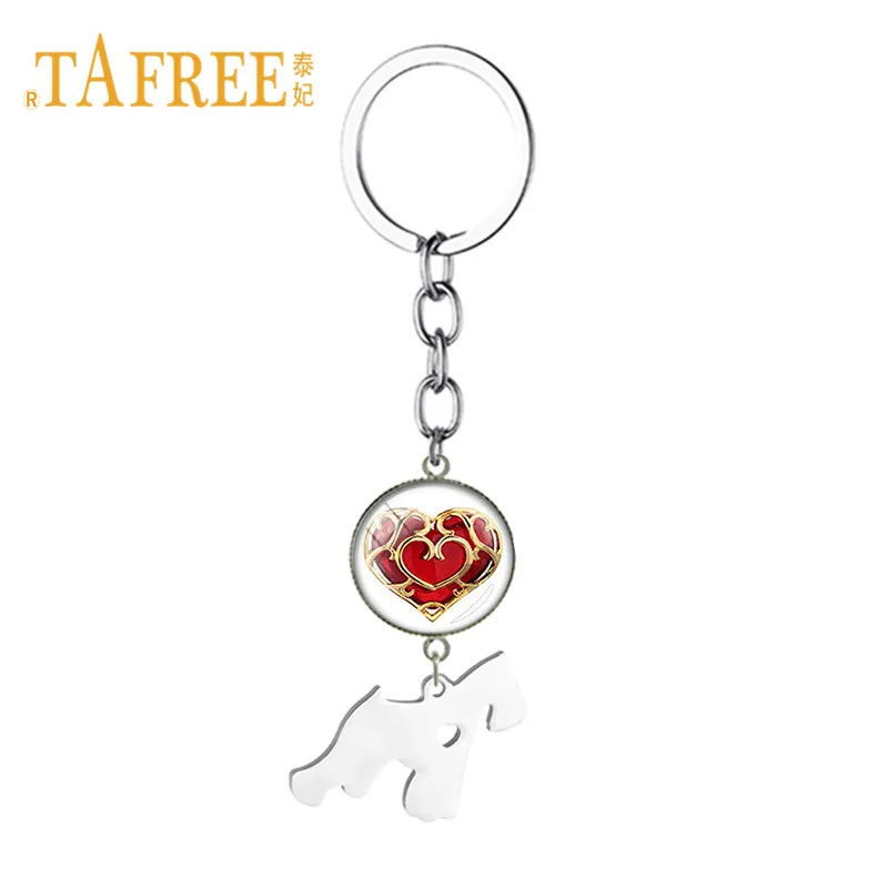 Брелок TAFREE винтажный стеклянный кабошон Love Heart Charms UK West Highland Terrier брелок для