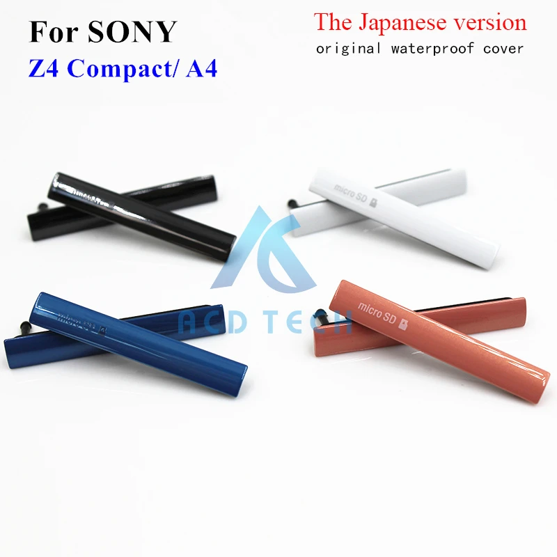 10pcs/lot Original New USB Charging Port Dust Plug Cover +Micro SD +SIM Card Slot for Sony Xperia A4 SO-04G Z4 Compact | Мобильные