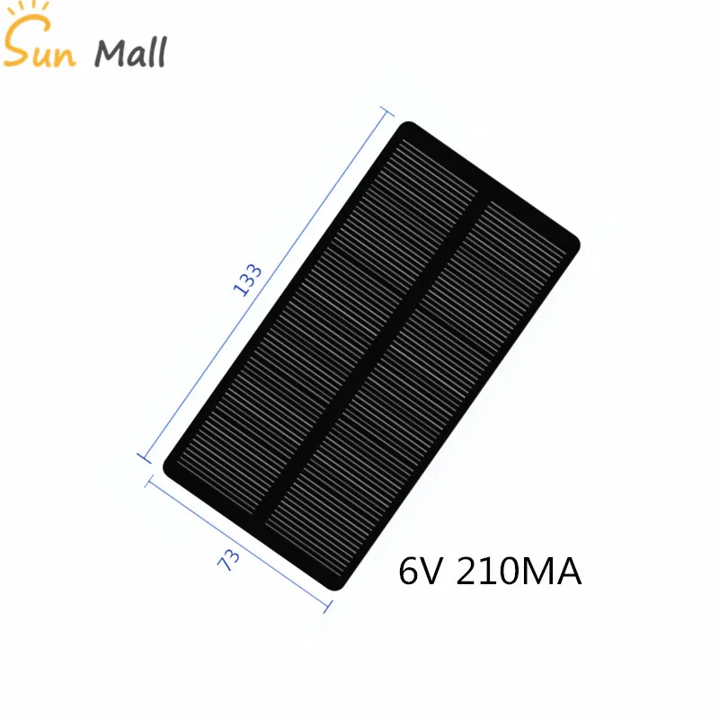 Фотоэлектрическая солнечная панель Mini 6V 210MA 1 25 W монокристаллическая Кремниевая