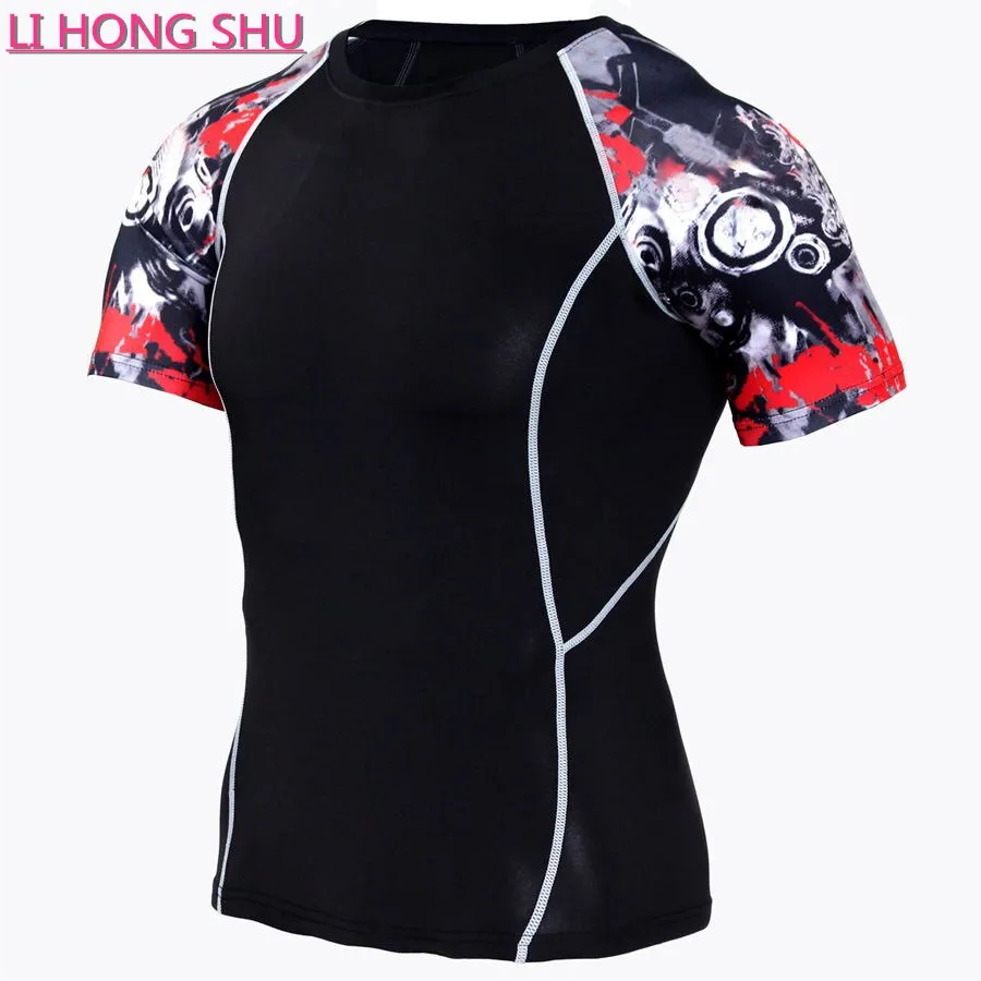 Новейшие компрессионные футболки с рукавом бейсбольная Футболка 3D принтом