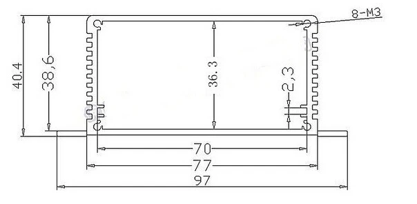 4 шт. алюминиевый настенный корпус для печатной платы 40*97*130 мм|electronic plastic