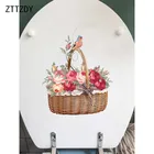 ZTTZDY 18,7*23,1 см ручная роспись Роза цветок корзина творческий стикер для туалета домашний декор настенные наклейки T2-0400