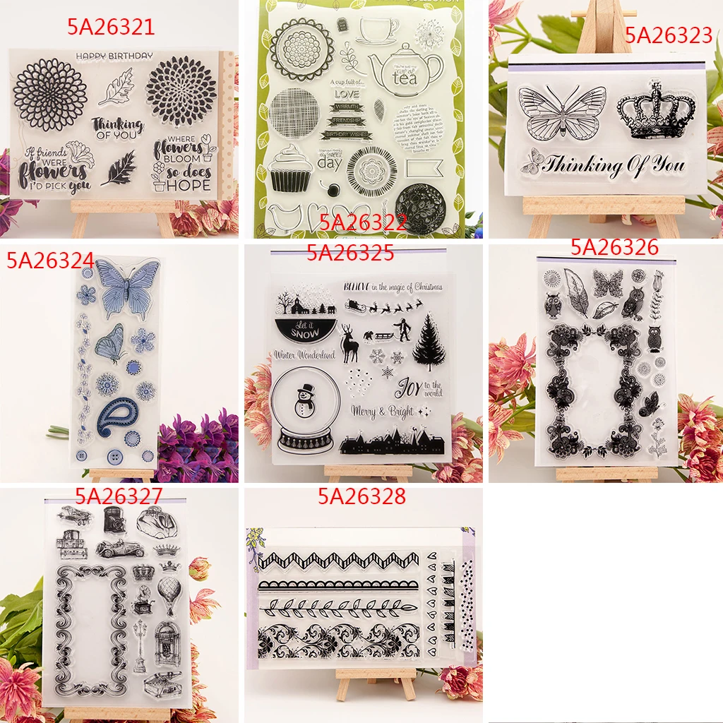 Дневник в стиле Скрапбукинг DIY цветок лист прозрачный силикон очистить резиновый