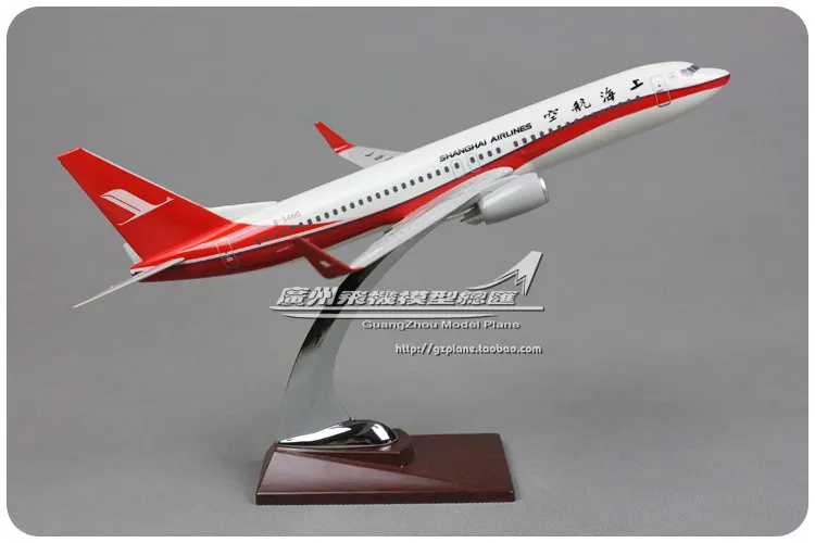 32 см смолы Шанхай модель самолета Боинг 737-800 с трёхмерными чертёжами B737 B5460