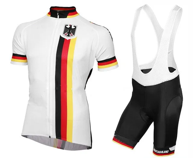 2017 немецкая deuлландская Национальная Мужская велосипедная Джерси с коротким