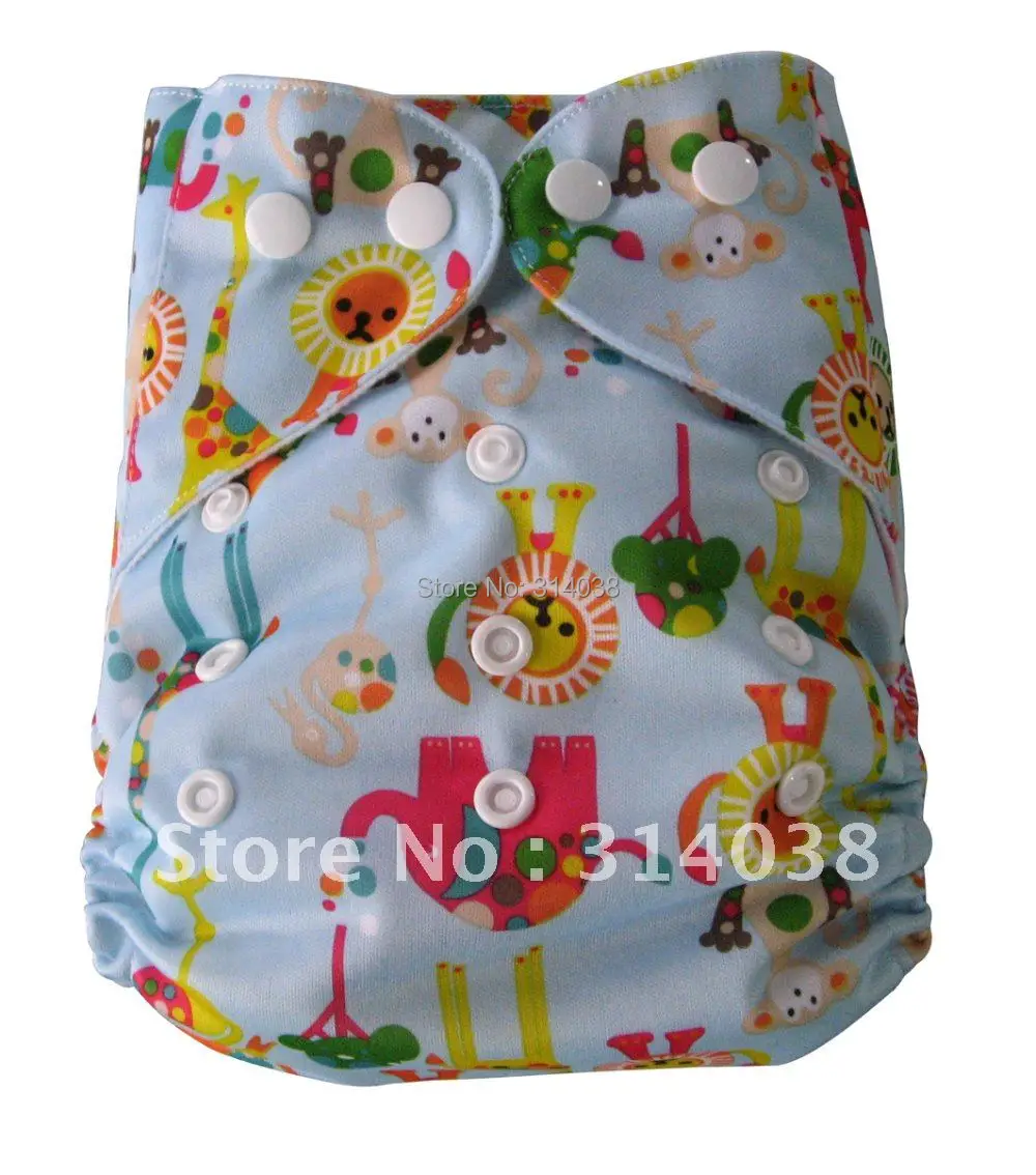 Risunnybaby хлопковые детские подгузники моющиеся и многоразовые регулируемые