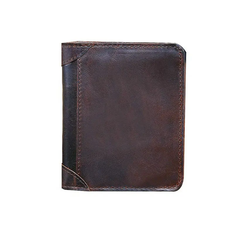 Мужские кошельки из кожи Крейзи Хорс 2019 винтажный кошелек натуральной для мужчин