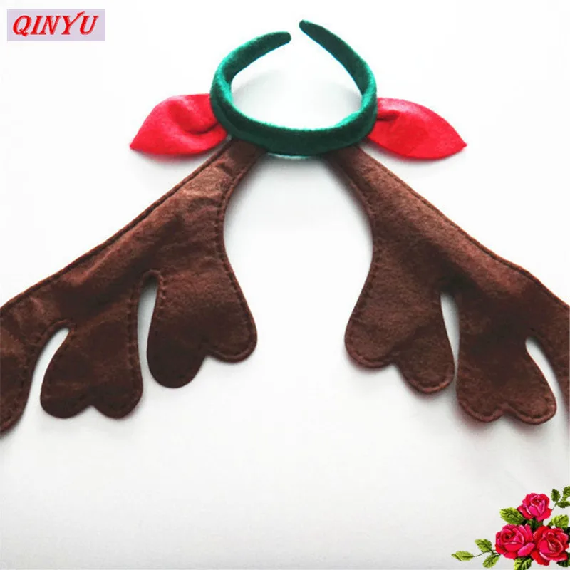 1 шт Счастливого Рождества прекрасный обруч на голову с рогами праздничные