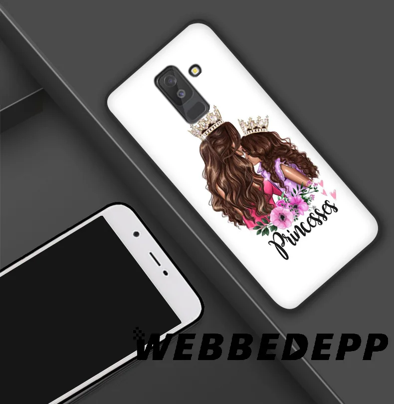 WEBBEDEPP черный коричневый волосы для мамы Мягкий ТПУ силиконовый чехол Samsung Galaxy S10