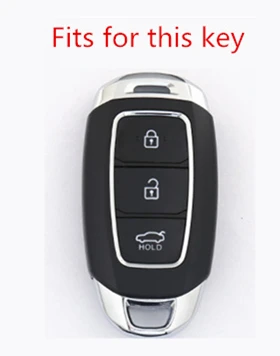 Углеродное волокно силиконовый чехол для ключей от машины Hyundai i30 Ix35 Solaris Azera Elantra