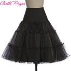Женская Пышная юбка Grace Karin, черная юбка-качели в стиле рокабилли, пышная юбка в стиле кринолина, винтажное свадебное платье в стиле ретро, 2019