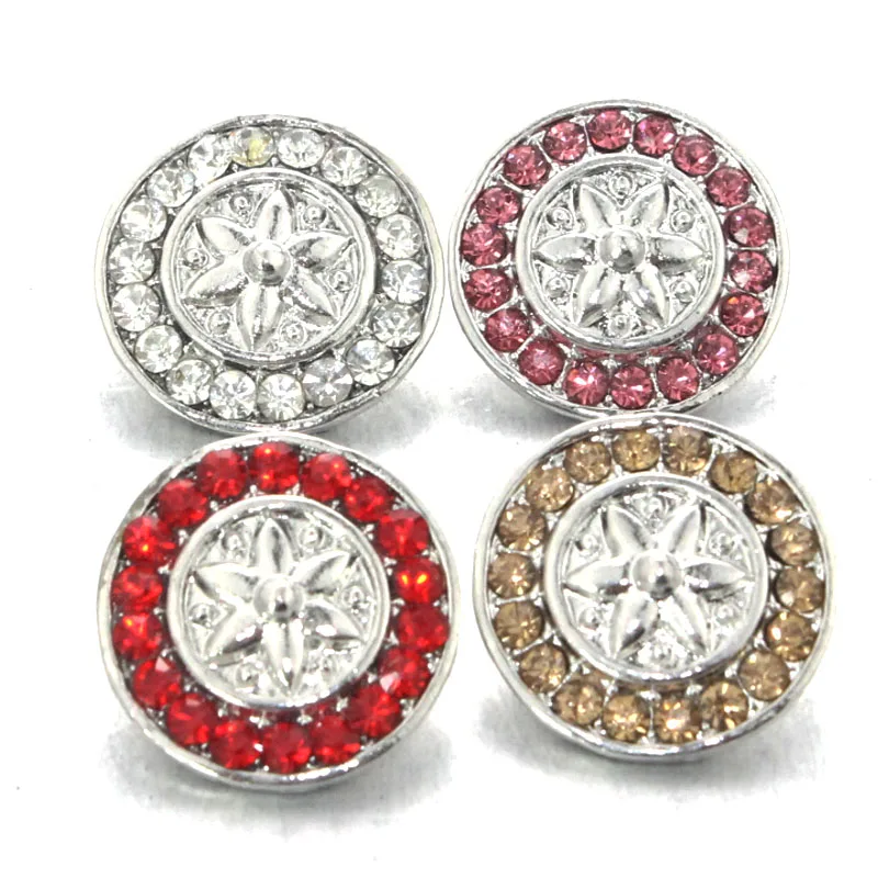 Металлическая кнопка с кристаллами 18 мм 4 цвета ювелирные изделия для мужского