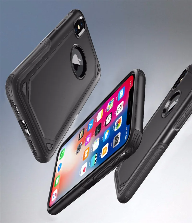 For Iphone 11 Pro XS Max XR Case Military Shockproof Hybrid PC TPU Armor Defend Cover 8 7 6 6s Plus Slim Rugged Coque | Мобильные
