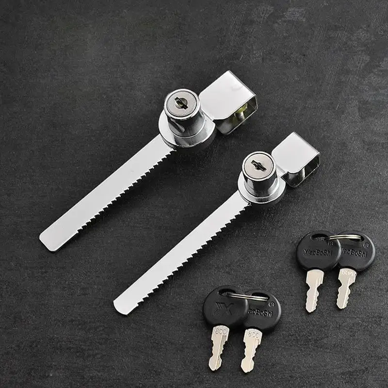 Durable Practical Cabinet Sliding Glass Door Lock+Keys For Reptile Vivarium Showcase Display Case