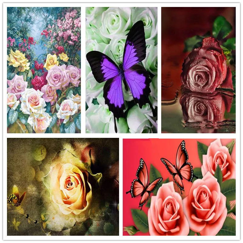 Полный алмазная вышивка продажа роза 5D DIY алмаз живопись мозаика цветок