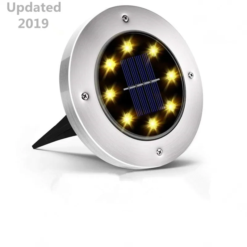 Солнечный свет Led наружный сад шаг 8 LED Наружный путь в земле лужайка двора патио