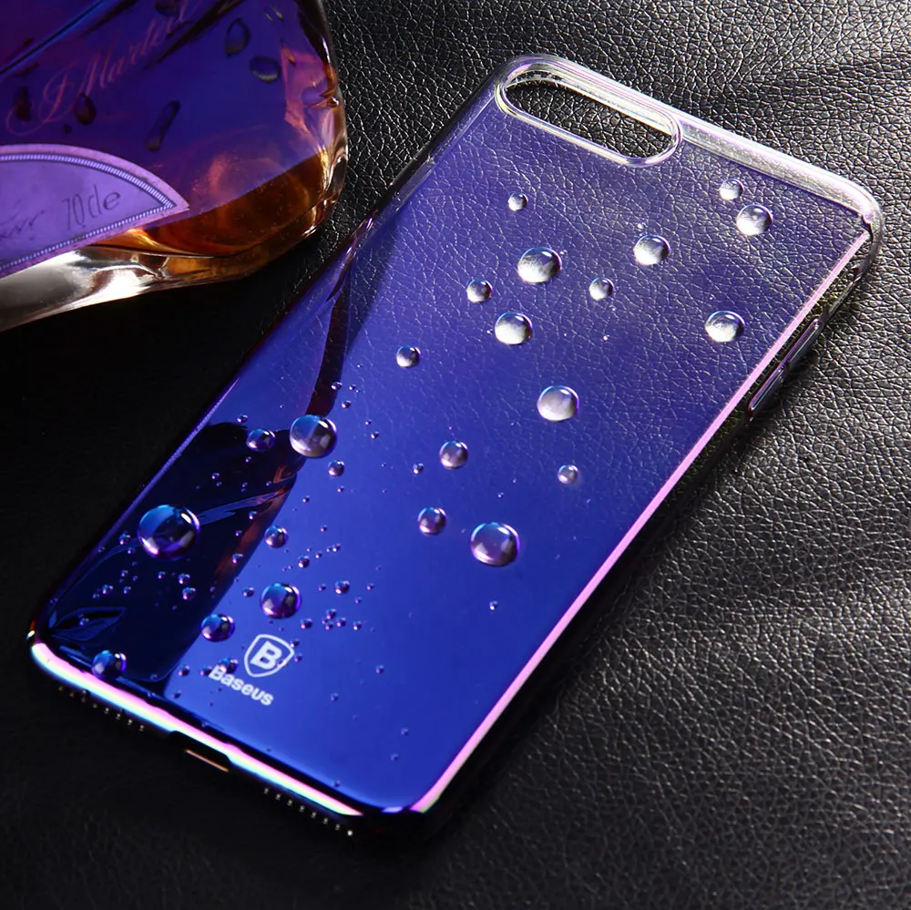 BASEUS чехол для iPhone 7/7 плюс Роскошный прозрачный градиент Цвет Телефон 7 Plus Coque