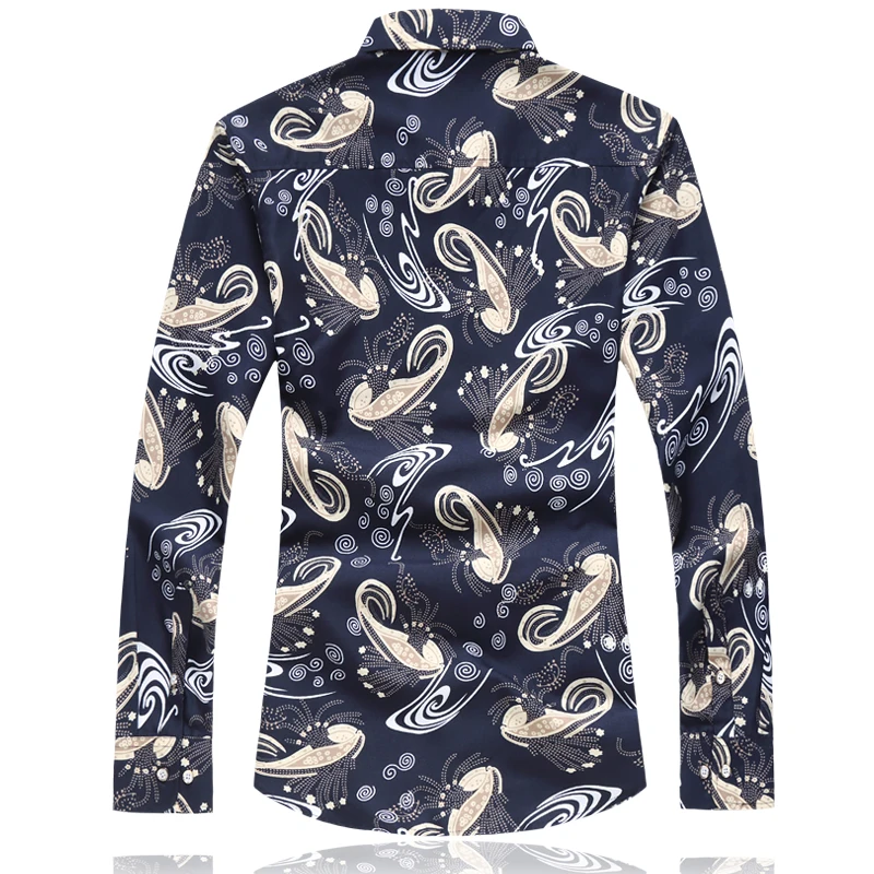 Молодежная мужская рубашка с принтом длинным рукавом 4 цвета на выбор модная