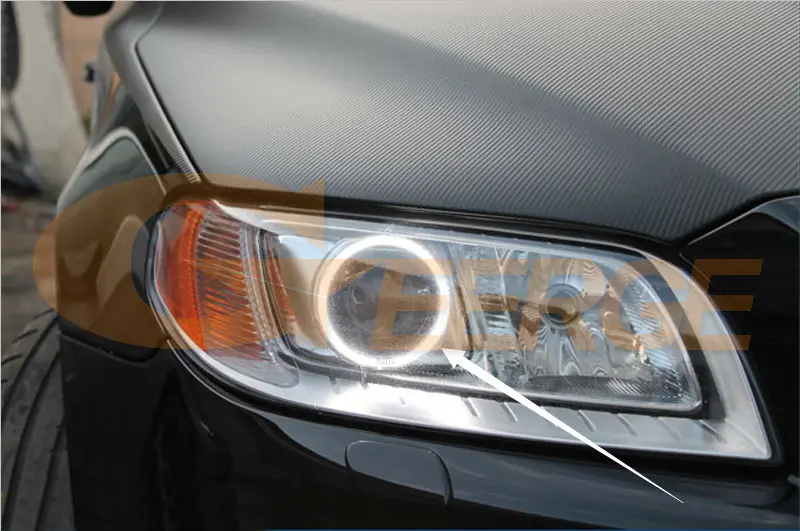 Для Volvo XC70 2008 2009 2010 2011 2012 2013 отличное ультра-яркая подсветка с холодным катодом(CCFL) Ангельские глазки комплект halo кольца
