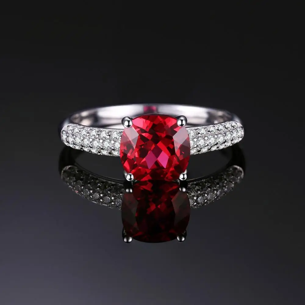 Женское Обручальное Кольцо JewelryPalace серебряное кольцо с красным Рубином 925 пробы