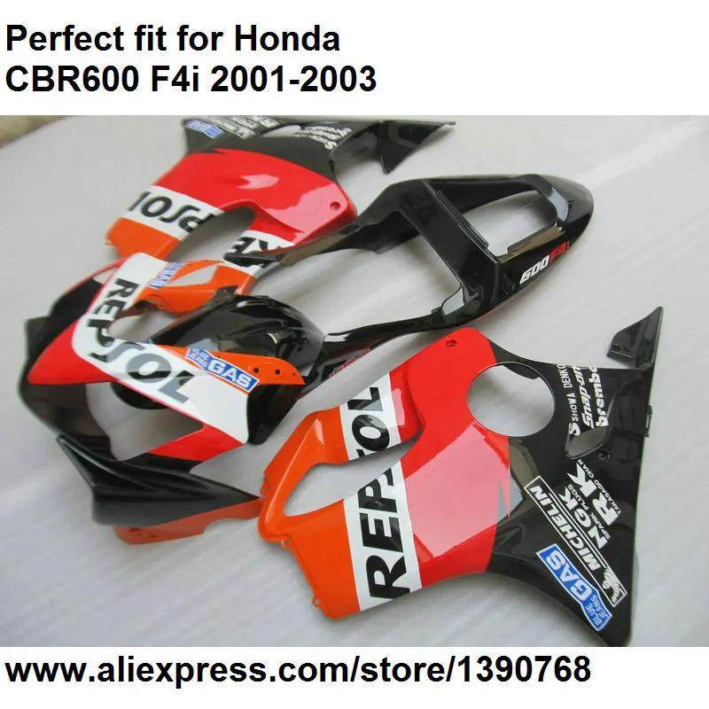Обтекатели из АБС-пластика для Honda CBR 600 F4i 2001 2002 2003 комплект обтекателей красного и