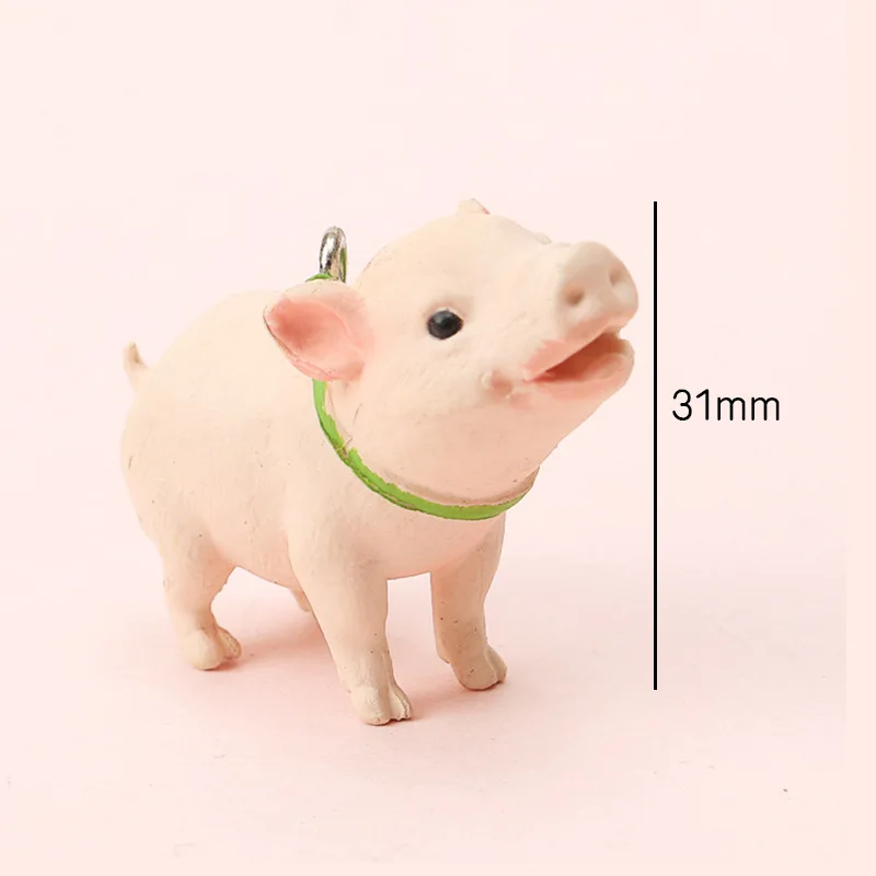 Kawaii Carttoon собака Кот свинья смолы Животные миниатюрные из полимерной фигурки