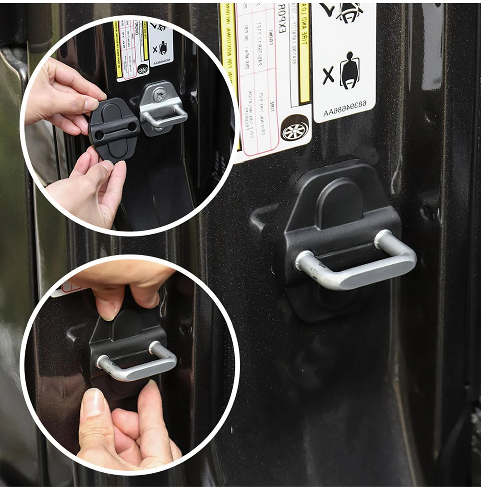 SHINEKA интерьерные молдинги для Jeep Wrangler JL+ Автомобильный Дверной замок украшение крышка для Jeep Wrangler JL автомобильный Стайлинг аксессуар