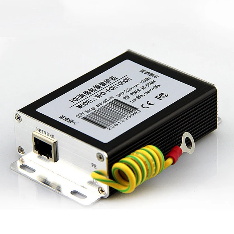 Сетевой POE коммутатор для IP-Камеры устройство защиты от перенапряжения RJ45 и