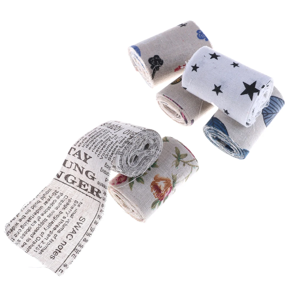 Женская винтажная лента с цветочным принтом 6 м|fabric ribbon|ribbon for weddingribbon ribbon |