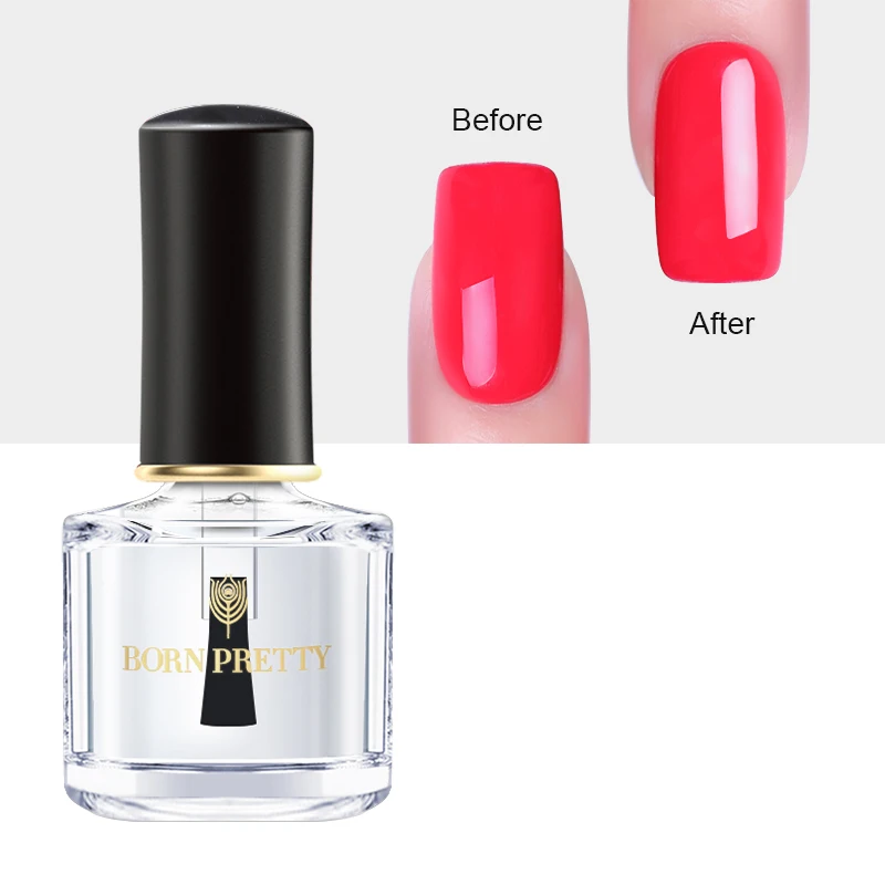 BORN PRETTY Fast Dry Top Coat 6 мл Полупостоянный лак для ногтей масло маникюра Лак