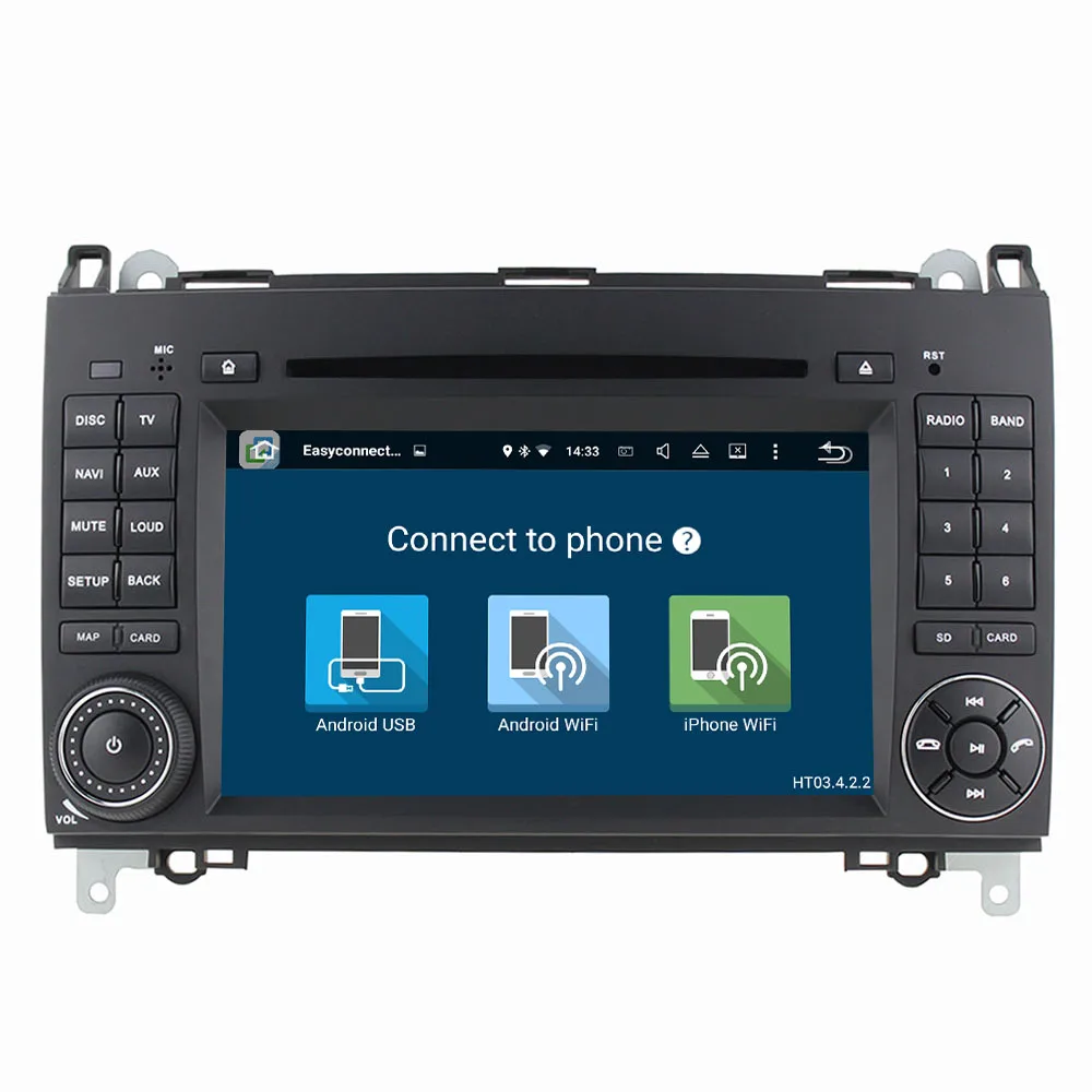 2 ГБ Оперативная память 16 Встроенная Android 7 1 4 ядра dvd плеер gps Wi Fi для Benz Sprinter W906/W209