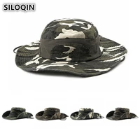 siloqin mens camouflage bucket hats mesh ventilation cotton large sun visor net hat for men new summer fishing caps beach hat