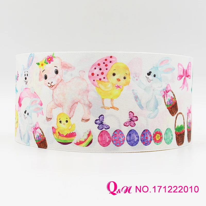 Q & N лента 16 мм 22 25 38 50 75 мультфильм цыпленок собака животные тесьма DIY ярдов/рулон
