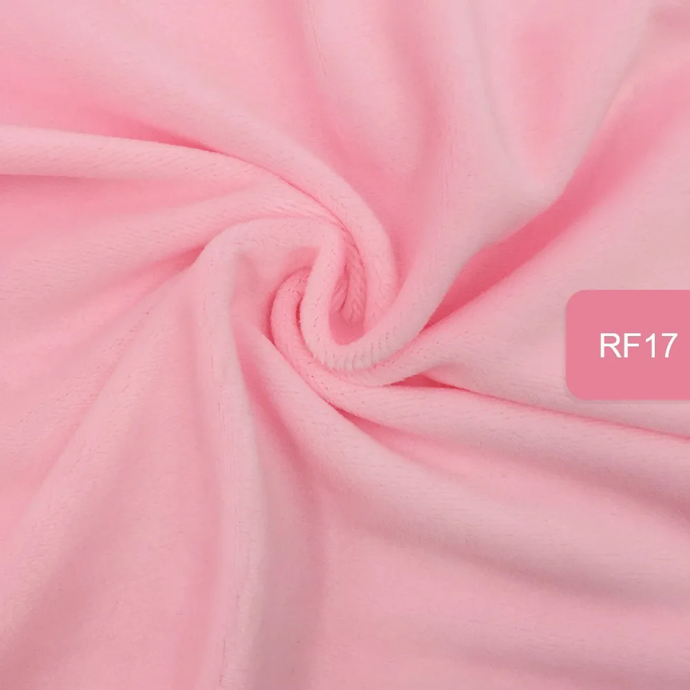 RF17 1,5 мм ворс Длина 45x50 см мягкая плюшевая ткань ручной работы DIY кукла Зимняя одежда Толщина флис печать Minky ткань 40 Цвета выбрано - Color: RF17
