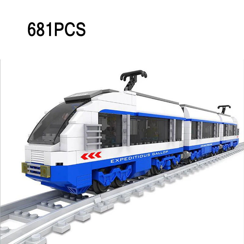 Совместимый Legoed городской поезд трек вагон грузовой железной дороги паровой