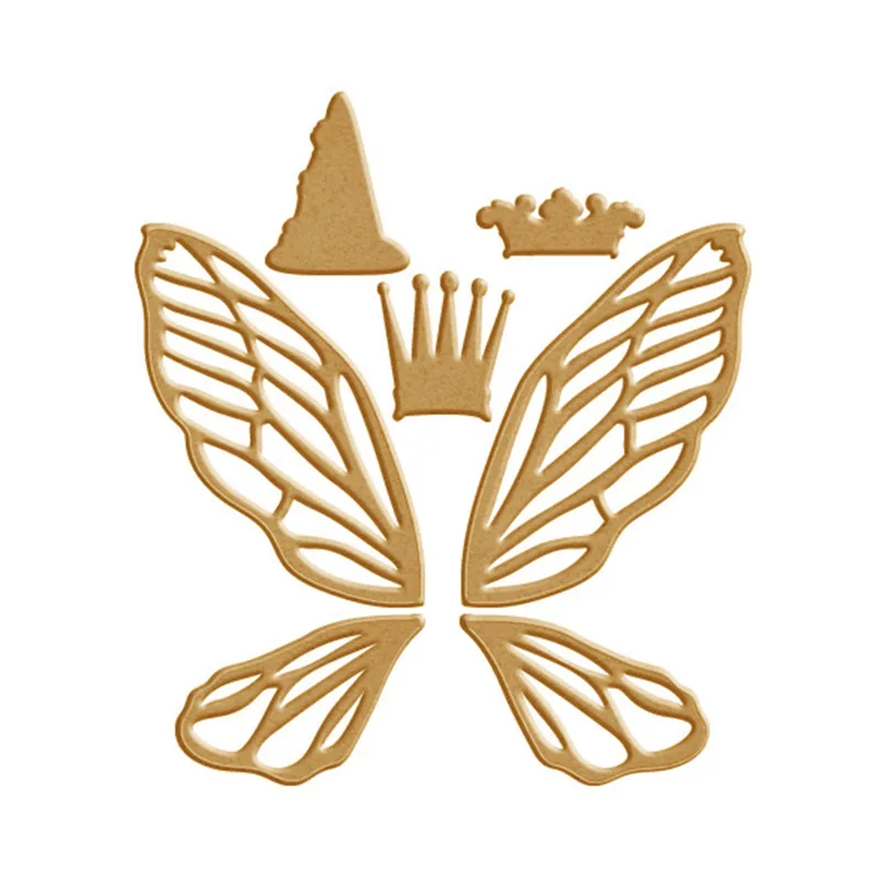 dies GJCrafts металлические режущие штампы, крылья стрекозы, короны, штампы для скрапбукинга, для изготовления открыток, сделай сам, тиснение, Новые Ремесленные штампы, штампы животных - Цвет: dies