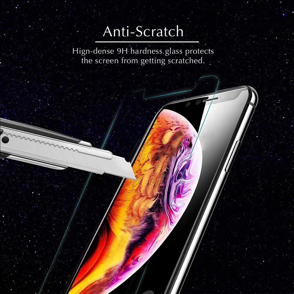 Ascromy для iPhone XR защита экрана закаленное стекло XS 11 Pro Max X 7 8 Plus 6 6S 5 5S SE 5C 4 4S