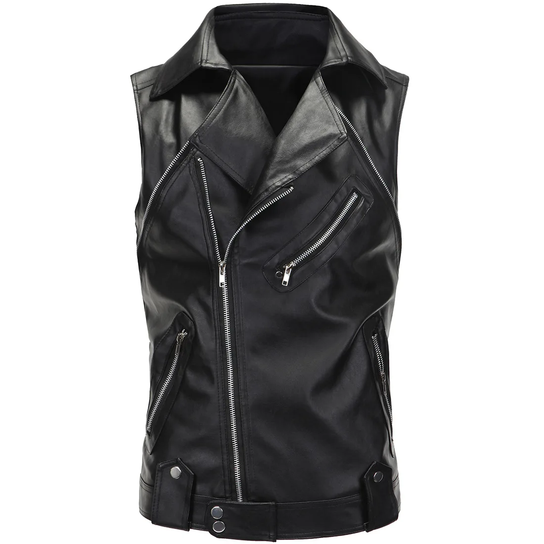 Новый Зимние черные сапоги кожа и жилет Комплект из 2 предметов модные Для мужчин