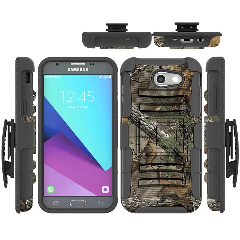 Для Samsung Galaxy J3 2017/J327P чехол версия для США Hybrid Heavy Duty 3 в 1 военный Камуфляжный