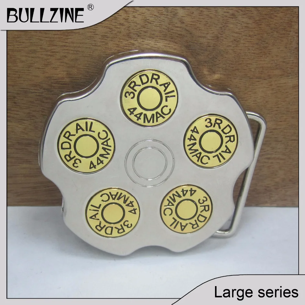 Пряжка для ремня Bullzine spinner с серебряной отделкой FP 02700 1 на складе|bullet belt buckle|belt