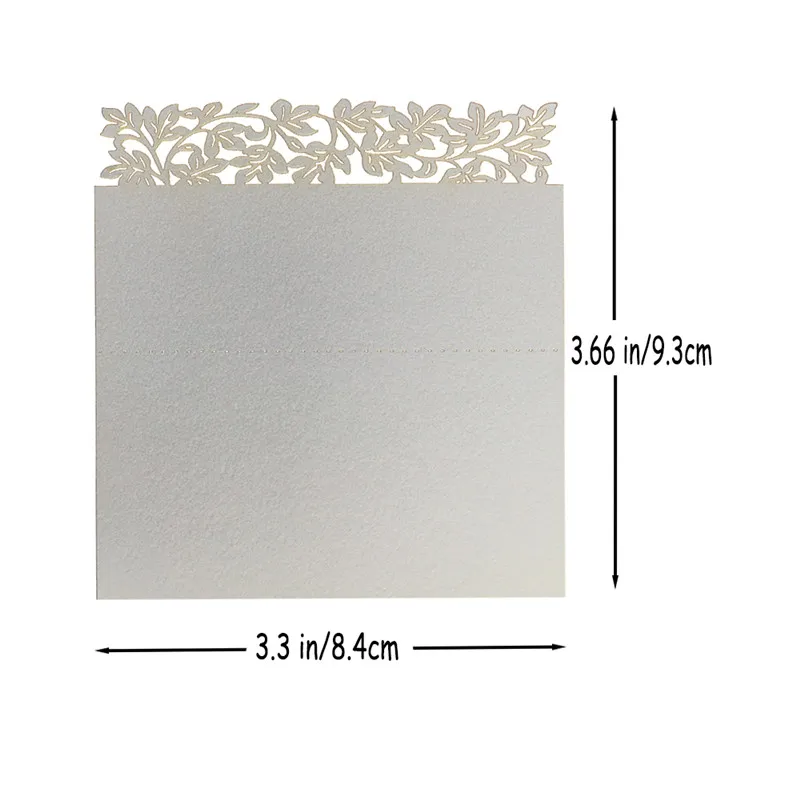 25 шт./лот открытые Роскошные Настольные визитки с именем для свадьбы Рождества