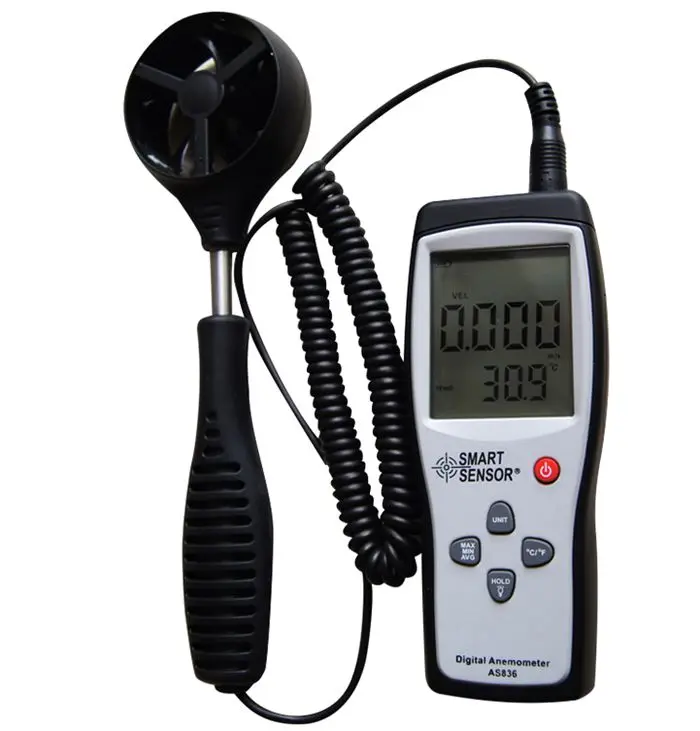Цифровой анемометр SMART AR836 ручной портативный электронный ветровой инструмент