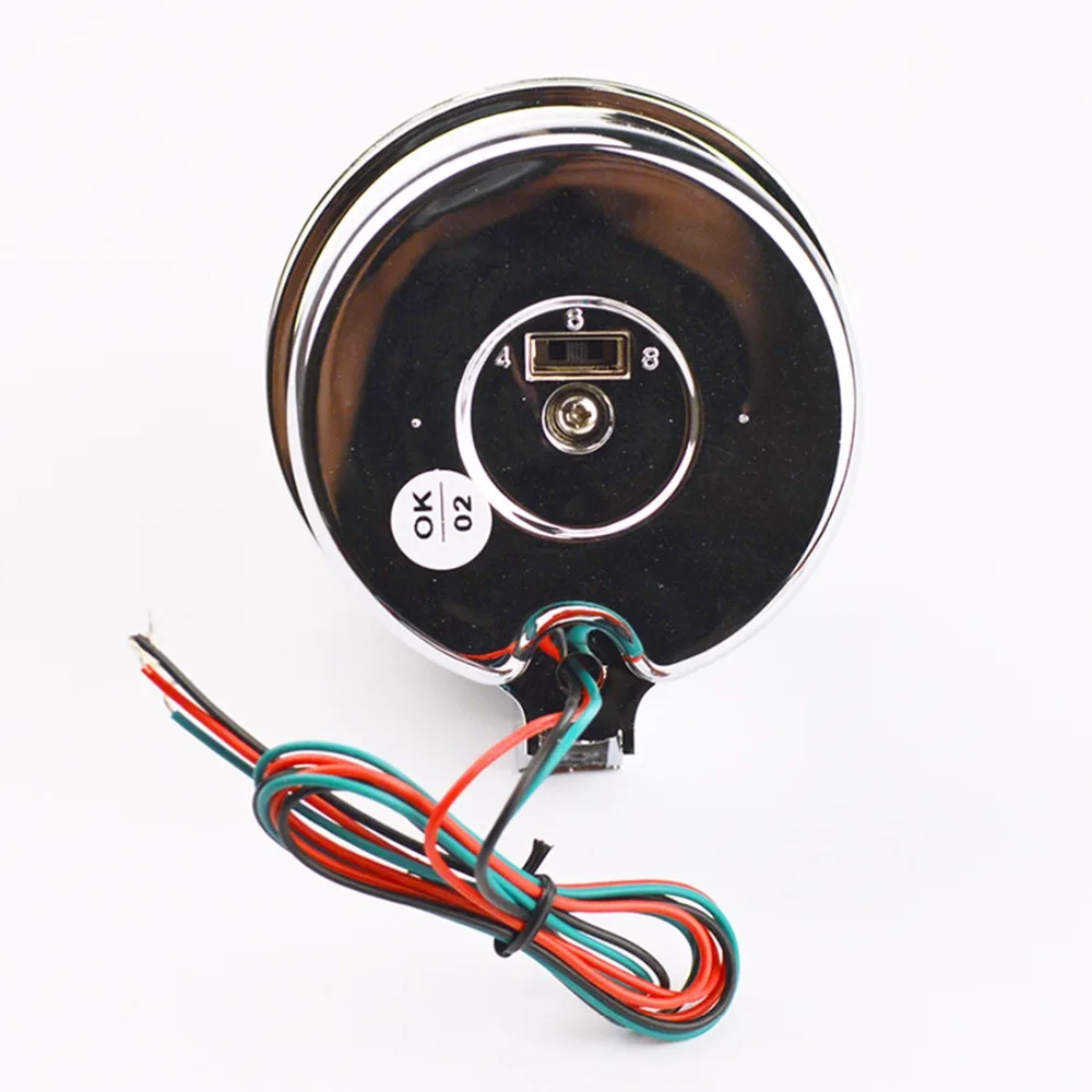 Тахометр DRAGON GAUGE 3,75 дюйма, хромированный, с 7 настраиваемыми цветами светодиодов, для автомобилей 12В, счетчик 3 3/4 дюйма, 0-8000 об/мин, с сигналом переключения.