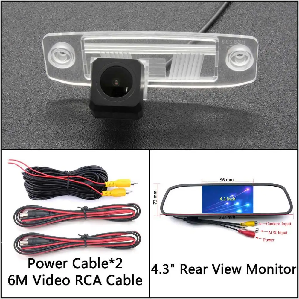 Cam N 4.3 Mirror Full HD резервная камера заднего вида для KIA Sportage SL Sportage R Sorento Ceed Rio X-line автомобильная парковка ЖК-зеркало монитор - Название цвета: Cam N 4.3 Mirror
