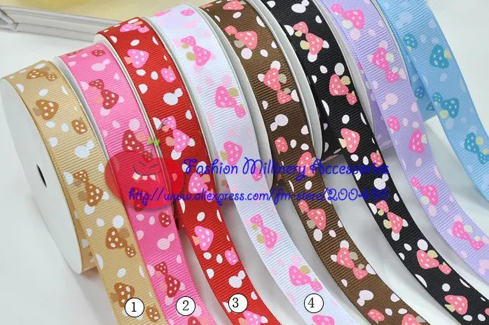 

[IuBuFiGo] 3/8"(9mm) Fungus Trim Grosgrain Ribbon 100yard/lot