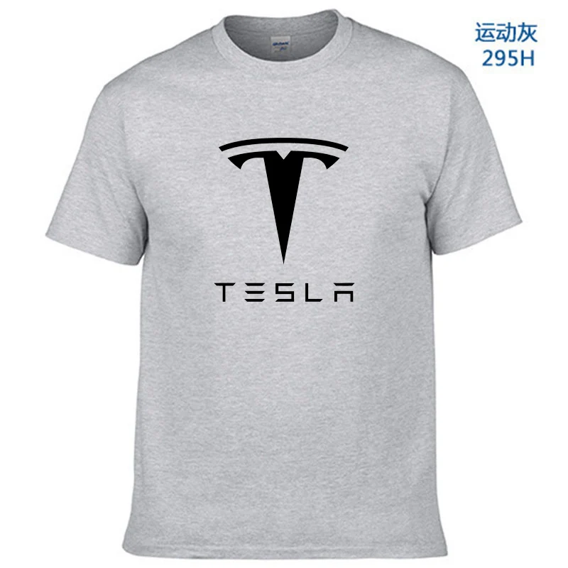 New Tesla Men T Shirts Short Sleeve Round Neck Ringer Letter Printed cotton Male Tees Casual Boy t-shirt Tops many colors